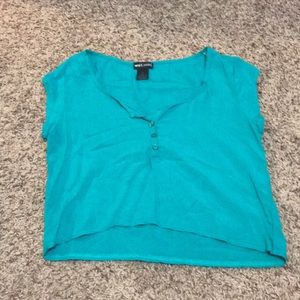 Teal crop top